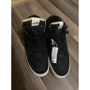 Ellesse Piazza Suede AM 6-10318 Mens Black Low Sneakers Shoes Size 10